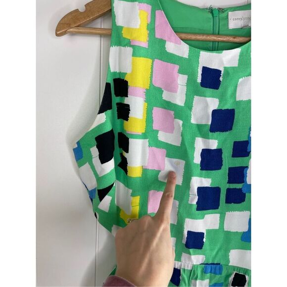 Anthropologie Corey Lynn Calter Abstract Midi Dress Cutout Size M - Picture 6 of 14